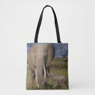 Cutest Baby djur Amama elefant med Baby Tygkasse