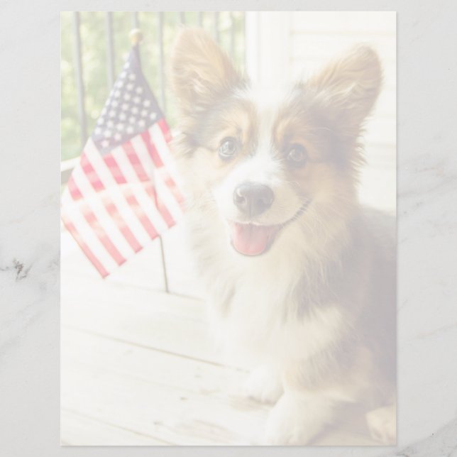 Cutest Baby djur | American Flagga Corgi (Framsida)
