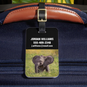 Cutest Baby djur Baby Elephant Kenya Afrika Bagagebricka