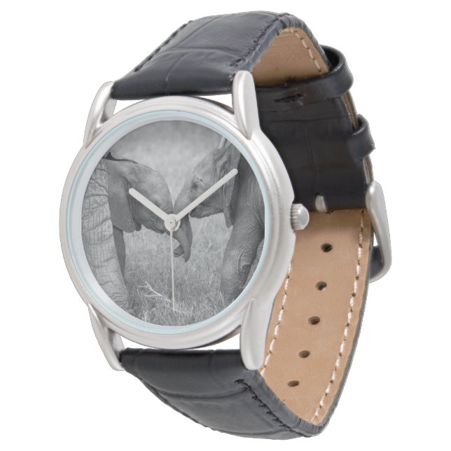 Cutest Baby djur | Baby Elephants Hälsning Armbandsur (Vinklad)