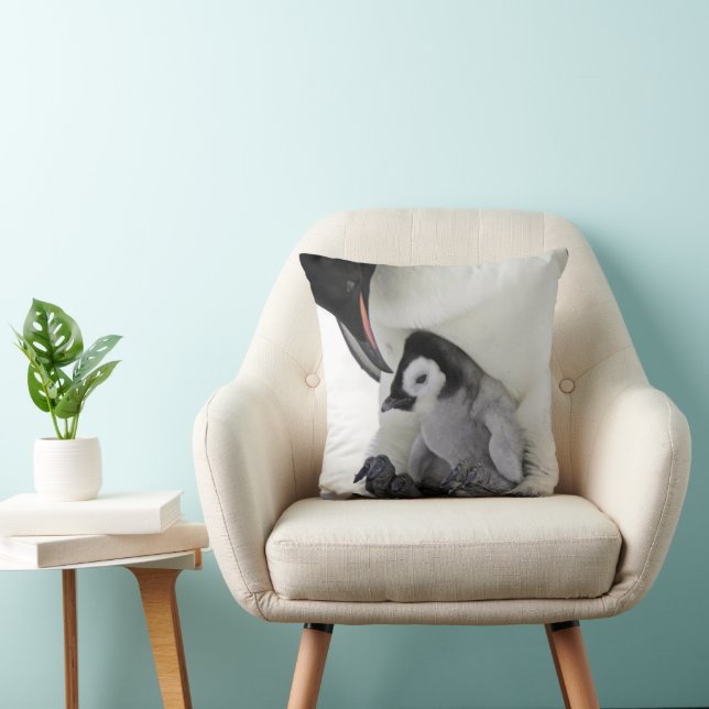 Cutest Baby djur | Baby Emperor Penguin Kudde (Stol)