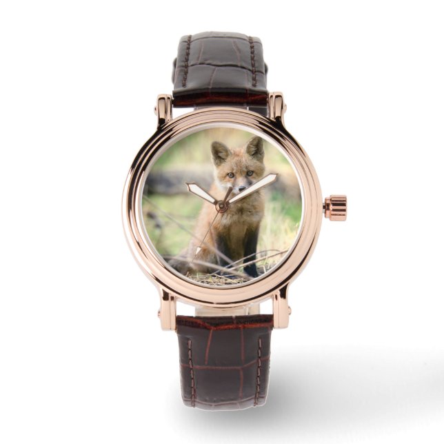 Cutest Baby djur | Baby Fox Armbandsur (Framsida)