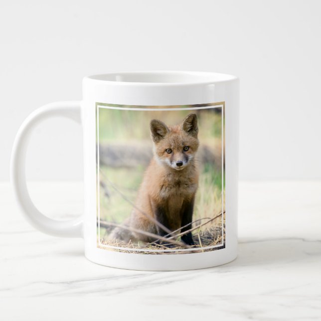 Cutest Baby djur | Baby Fox Jumbo Mugg (Vänster)