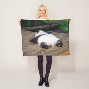 Cutest Baby djur   Baby Giant Panda Sleeping Fleecefilt