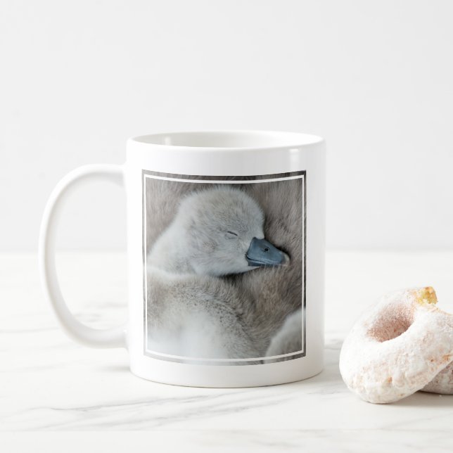 Cutest Baby djur | Baby Mute Svan Kaffemugg (Med munk)