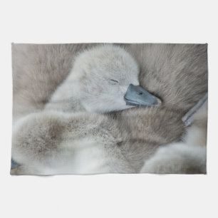 Cutest Baby djur Baby Mute Svan Kökshandduk