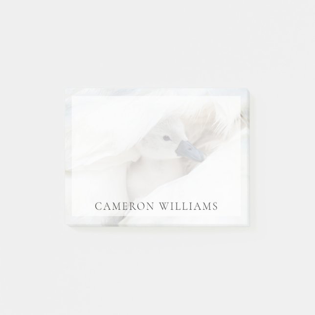 Cutest Baby djur | Baby Mute Svan Post-it Block (Framsida)