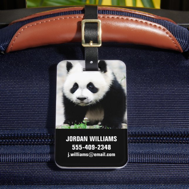 Cutest Baby djur | Baby Panda Bear Bagagebricka (Framsida Insitu 2)