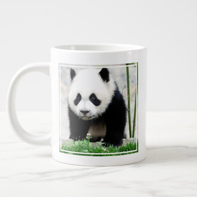 Cutest Baby djur | Baby Panda Bear Jumbo Mugg (Vänster)