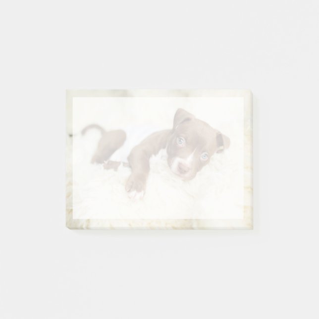 Cutest Baby djur | Baby Pit Bull Puppy Post-it Block (Framsida)