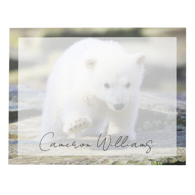 Cutest Baby djur | Baby Polar Bear Unge Anteckningsblock (Framsida)