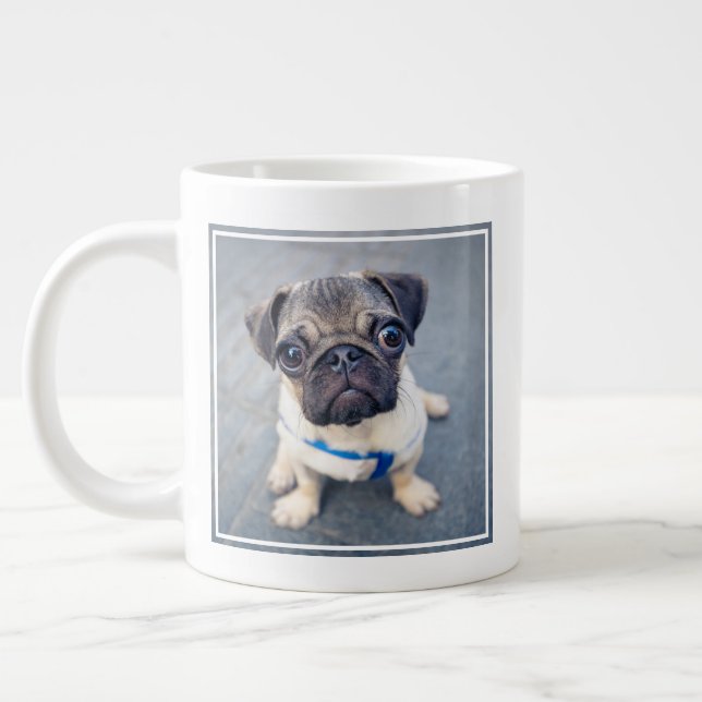 Cutest Baby djur | Baby Pug Jumbo Mugg (Vänster)