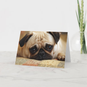 Cutest Baby djur Baby Pug Puppy Kort