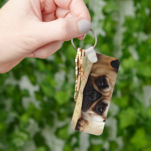 Cutest Baby djur Baby Pug Puppy Nyckelring