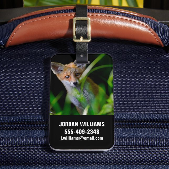 Cutest Baby djur | Baby Red Fox Bagagebricka (Framsida Insitu 2)