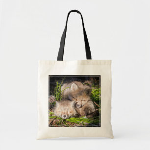 Cutest Baby djur Baby Red Fox Kits Sleeping Tygkasse