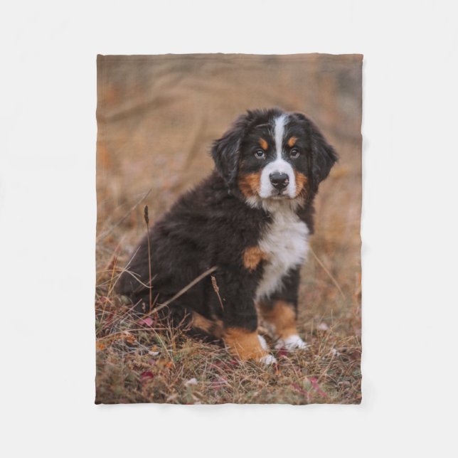 Cutest Baby djur | Bernese Mountain Hund Fleecefilt (Framsidan)