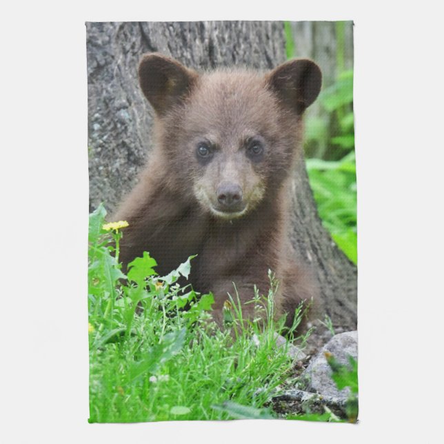 Cutest Baby djur | Björn Unge Kökshandduk (Vertikal)