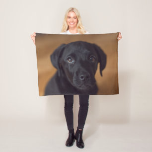 Cutest Baby djur Black Labour Puppy Fleecefilt
