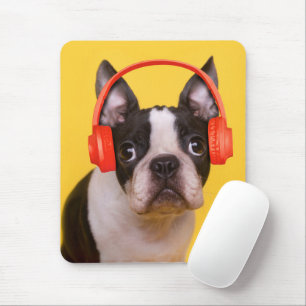 Cutest Baby djur Boston Terrier-hörlurar Musmatta