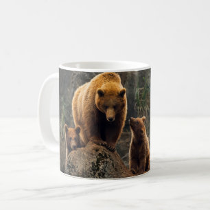 Cutest Baby djur Brun björnfamilj Kaffemugg