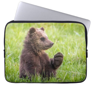 Cutest Baby djur Brunbjörn Unge Wave Laptop Fodral
