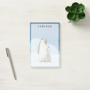 Cutest Baby djur Chick av kejsar Penguin Post-it Block