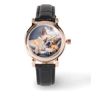 Cutest Baby djur Chihuahua-Hund med rödhårig kyl Armbandsur