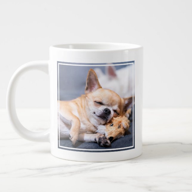 Cutest Baby djur | Chihuahua-Hund med rödhårig kyl Jumbo Mugg (Vänster)