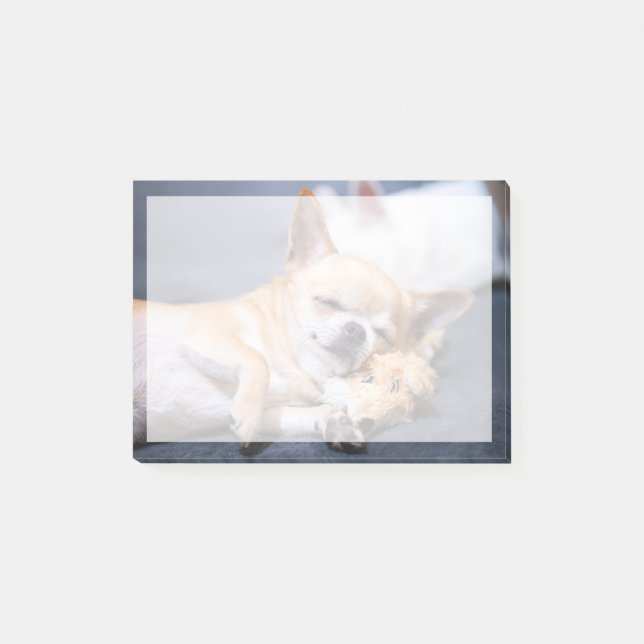 Cutest Baby djur | Chihuahua-Hund med rödhårig kyl Post-it Block (Framsida)