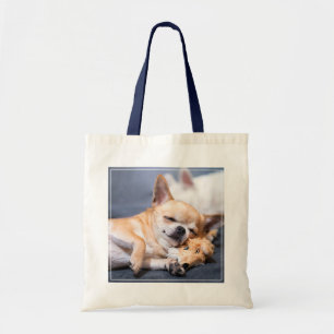 Cutest Baby djur   Chihuahua-Hund med rödhårig kyl Tygkasse
