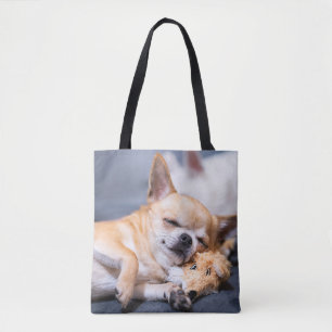 Cutest Baby djur Chihuahua-Hund med rödhårig kyl Tygkasse