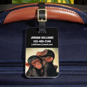 Cutest Baby djur   Chimpanzee Hug Bagagebricka