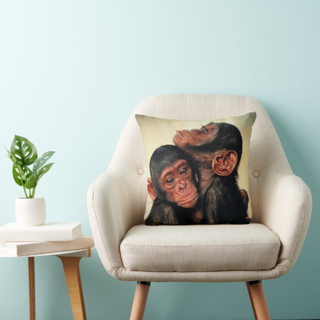Cutest Baby djur | Chimpanzee Hug Kudde (Stol)