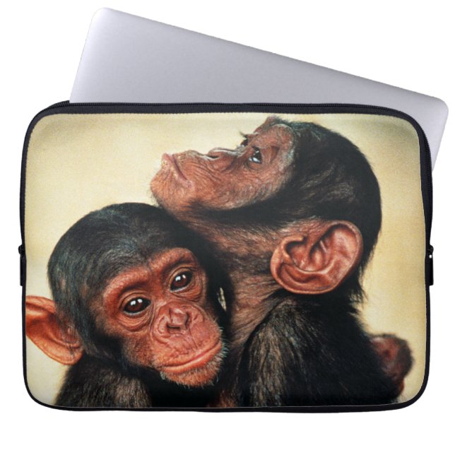 Cutest Baby djur | Chimpanzee Hug Laptop Fodral (Framsidan)