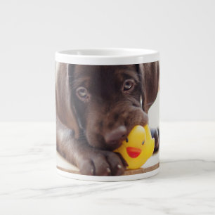 Cutest Baby djur Chocolate Labrador Puppy Jumbo Mugg
