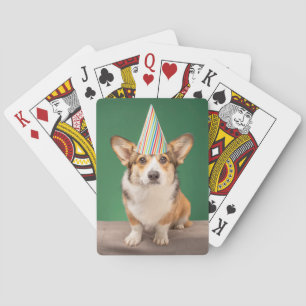 Cutest Baby djur   Corgi Birthday Puppy Casinokort