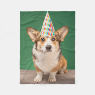 Cutest Baby djur Corgi Birthday Puppy Fleecefilt