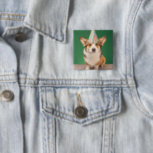Cutest Baby djur Corgi Birthday Puppy Knapp