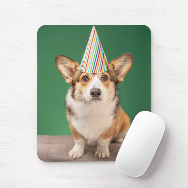 Cutest Baby djur | Corgi Birthday Puppy Musmatta (Med mus)