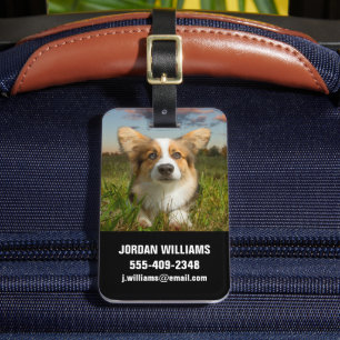 Cutest Baby djur Corgi in Cloudy Yard Bagagebricka