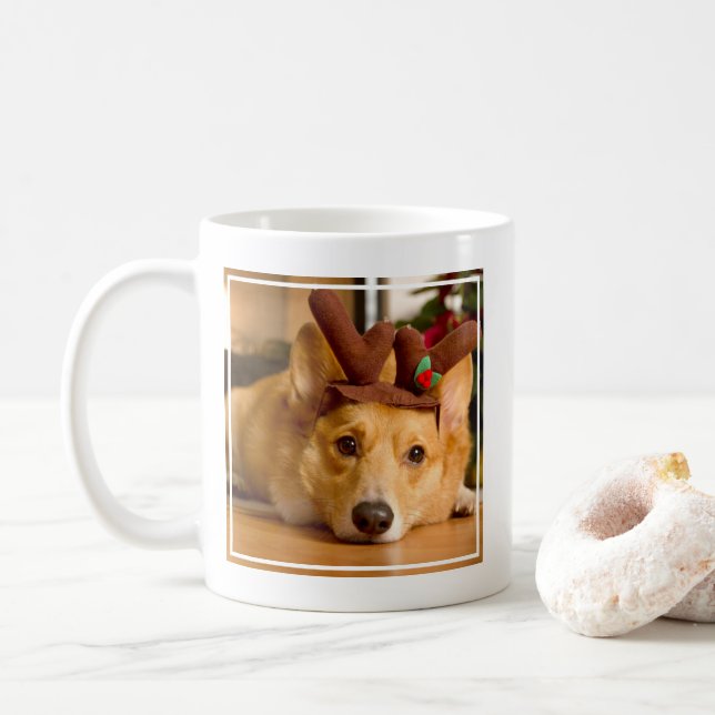 Cutest Baby djur | Corgi julrenar Kaffemugg (Med munk)