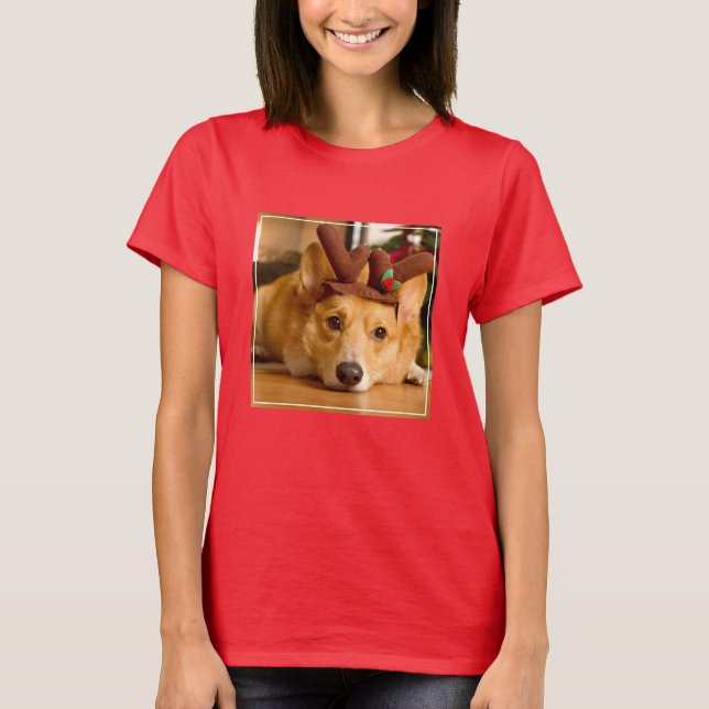 Cutest Baby djur | Corgi julrenar T Shirt (Framsida)