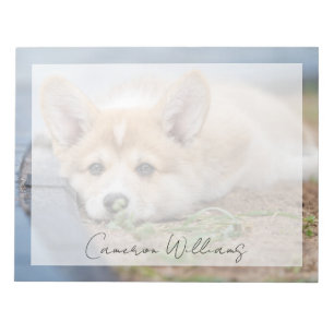 Cutest Baby djur Corgi Lutning på Yard Anteckningsblock