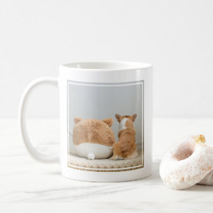Cutest Baby djur   Corgi & plush Puppy Kaffemugg