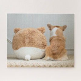 Cutest Baby djur | Corgi & plush Puppy Pussel