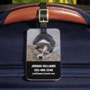 Cutest Baby djur Corgi Puppy på Shag Matta Bagagebricka