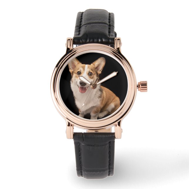 Cutest Baby djur | Corgi Puppy Smile Armbandsur (Framsida)