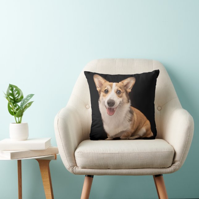 Cutest Baby djur | Corgi Puppy Smile Kudde (Stol)