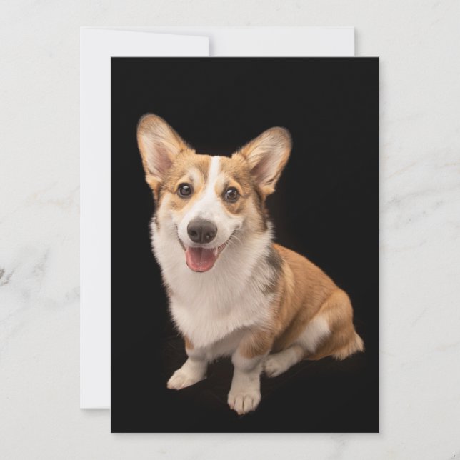 Cutest Baby djur | Corgi Puppy Smile Tack Kort (Framsida)